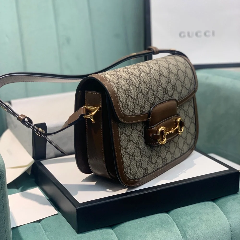 👑Gucci Horsebit 1955 Brown Shoulder Bag - Picture 2 of 13